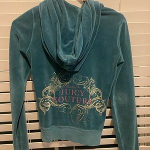 Vintage juicy couture small zip up turquoise